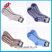 Men's microfiber fashion footwear socks/ mid calf men winter half cashmere socks